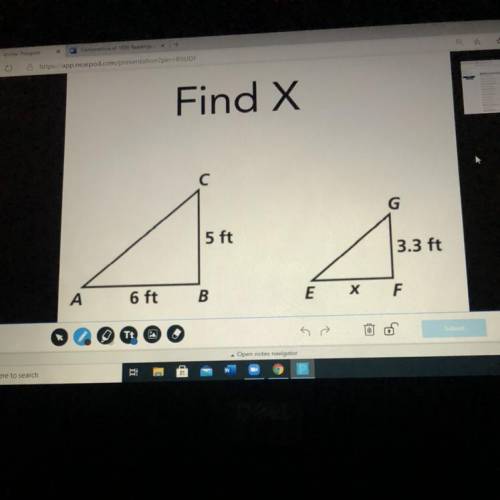 Find x in the image above