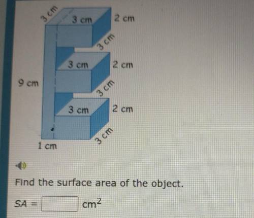 Pls help me Find the surface area of the object. ​