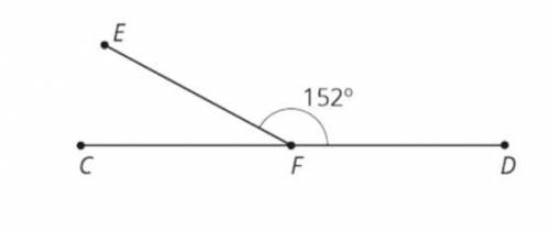 Point F is on line CD. Find the measure of angle CFE. Show your work.
