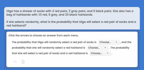 Olga has a drawer of socks with 4 red pairs, 2 gray pairs, and 8 black pairs, she also has a bag of
