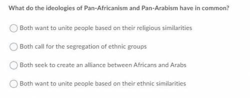 What do the ideologies of pan Africanism and pan Arabism have in common