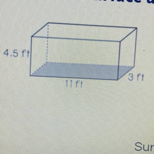 Find the surface area of this prism please (no links please)