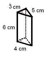 How much paper will be needed to cover the triangular prism shown?

A. 84 in2
B. 86 in2
C. 90 in2