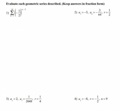 Geometric series. need help asap