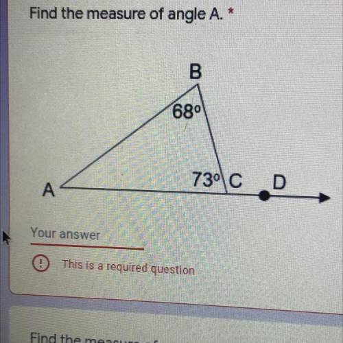 Find the measure of angle A.
PLS HELP!
