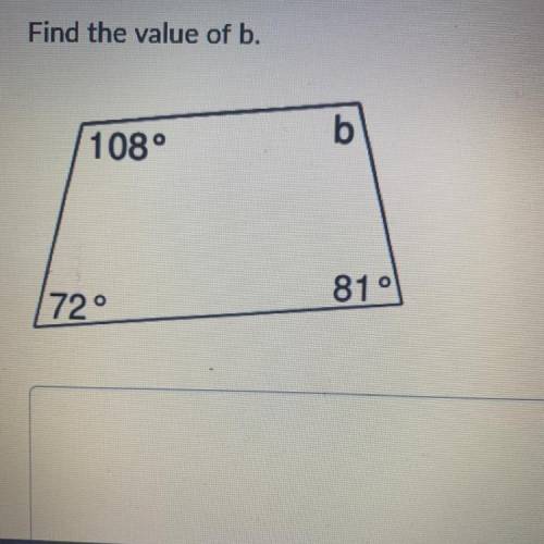 Find the value of b to the shape