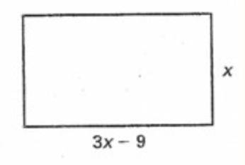 Referring to the figure, find the value of x for

the given rectangle shown with a perimeter, P =