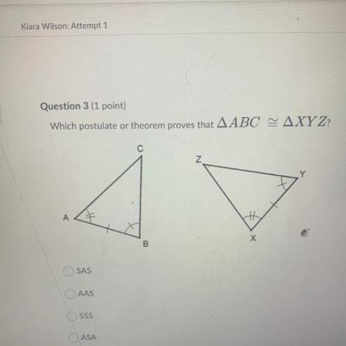 Which postulate or theorem proves that AABC AXYZ?