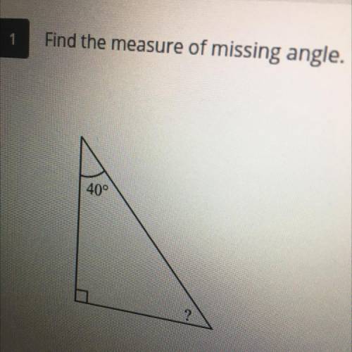 Find the the measure of missing angle
