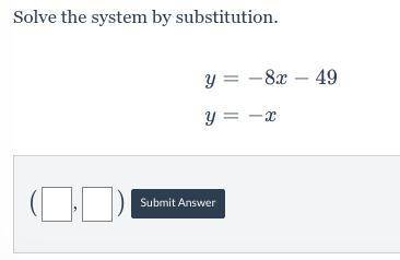 NEED HELP ASAP! 
USE SUBSTITUTION TO GET THE (X, Y)
THANKS!