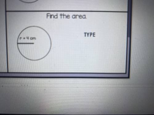 Help please. Find the area of this circle