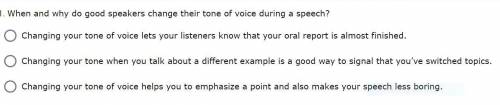When and why do good speakers change their tone of voice during a speech?

Changing your tone of v