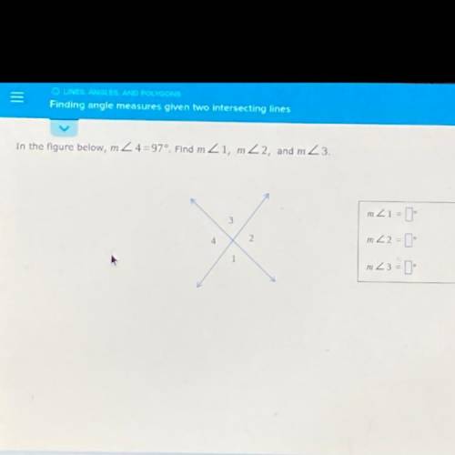 Finding angle measures given to intersecting lines