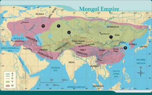 Who conquered the area shaded in pink (Letter W) on the map?

Xuanzong
Yangdi
Kublai Khan
Huizong