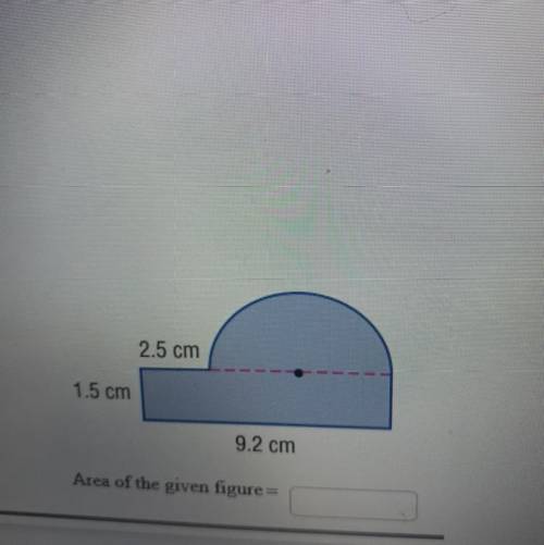 Find the area of the figure. Use 3.14 for Pi