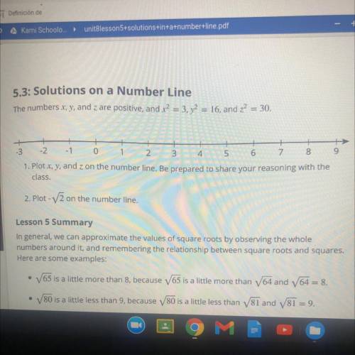 5.3: Solutions on a Number Line

The numbers x, y, and a are positive, and x = 3, y2 = 16, and z2