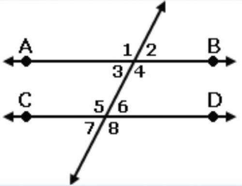 Refer to the image below to answer the question.
List one pair of corresponding angles