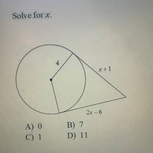 Solve for x. Need answer quick. Will mark brainliest.