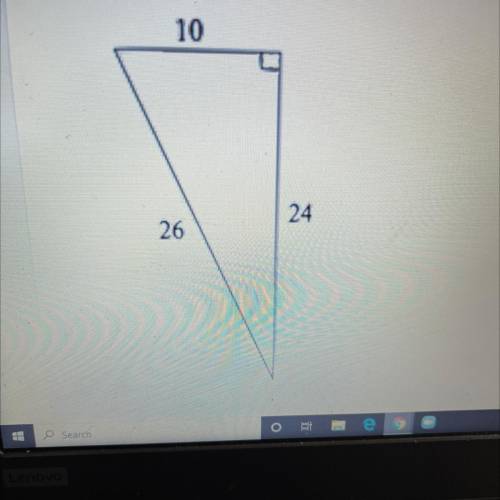 Calculate the area of the shape below.
10
24
26