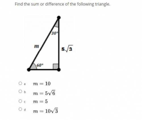 Find the sum or difference of the following triangle.
Help me please:(
