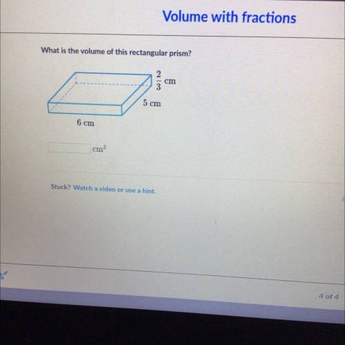 What is the volume of this rectangular prism?