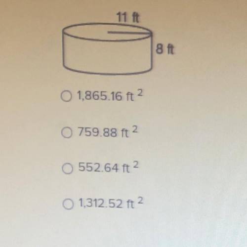 What is the surface area of the cylinder (use 3.14 for pi)