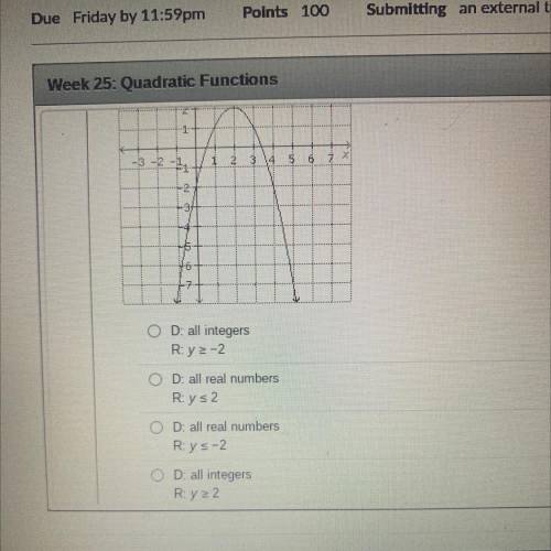 Help with this please!!
(State the domain and range this parabola)