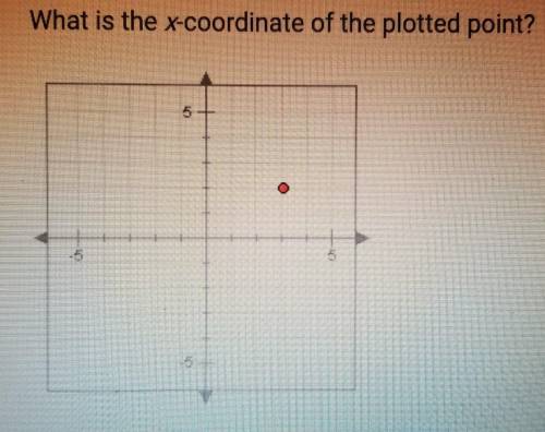 What is the x-coordinate of the plotted point?