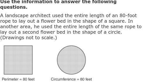 Use the information to answer the following questions.

A landscape architect used the entire leng