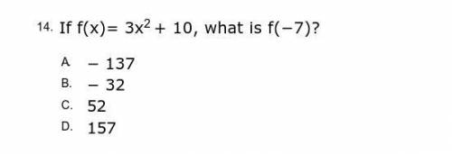 If f(x)= 3x+ 10, what is f(−7)?