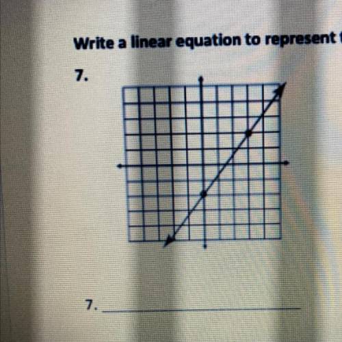 Write a linear equation to represent the line shown on the graph