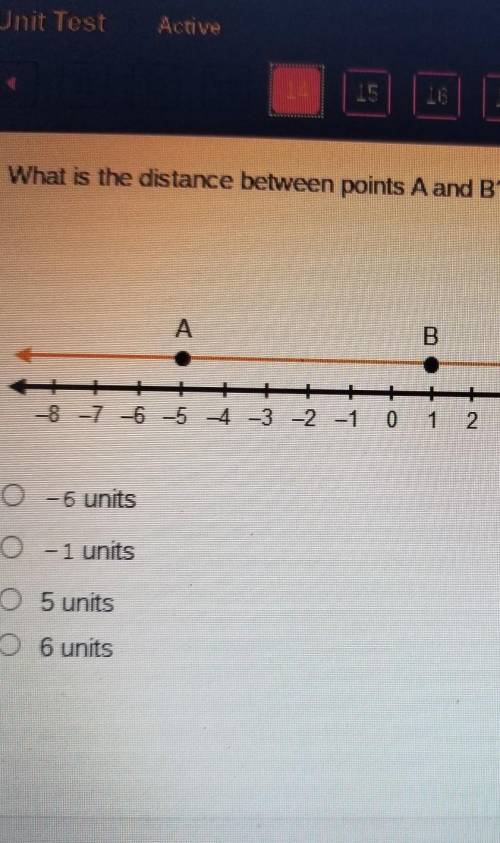 What is the distance between points A and B?​
