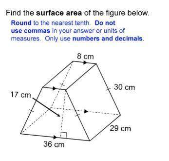 Find the surface area of the figure below