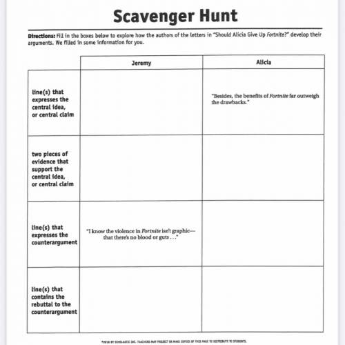 Can some help with this scavenger hunt please