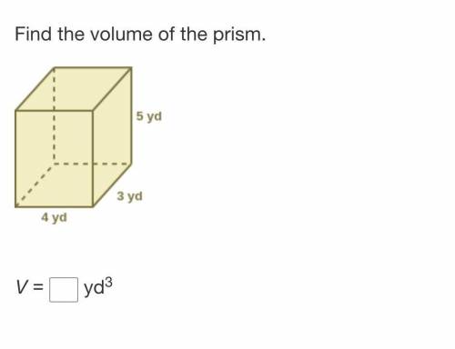 Find the volume of the prism
ASAP