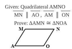 Please answer the full question and make sure to specify which triangle is equal to triangle AMN an