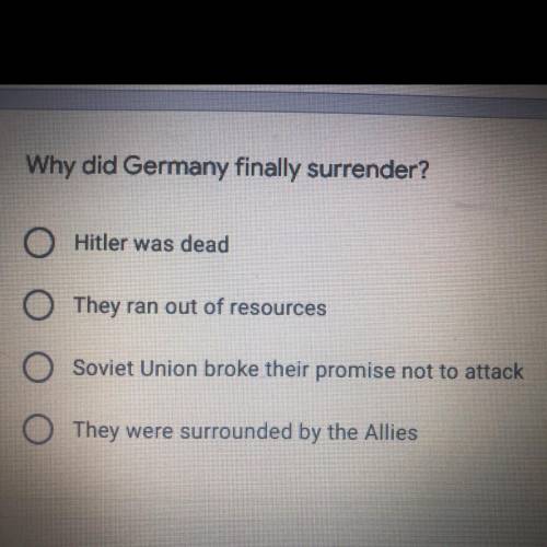 Why did germany finally surrender?