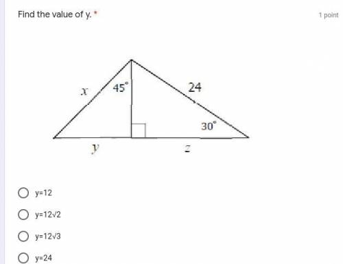 Find the value of y pls help