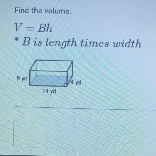 Find the volume. I need answer answer ASAP