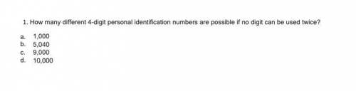 How many different 4-digit personal identification numbers are possible if no digit can be used twi