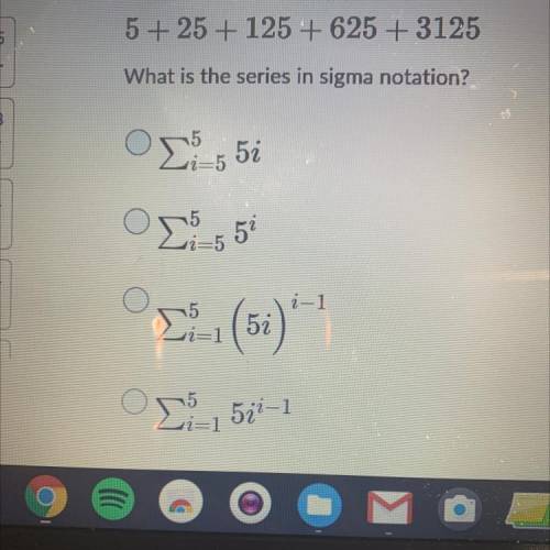 What is the series in Sigma notation ABC or D