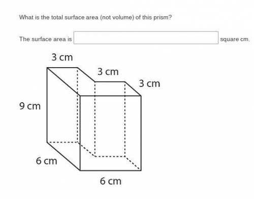 What is the total surface area (not volume) of this prism?