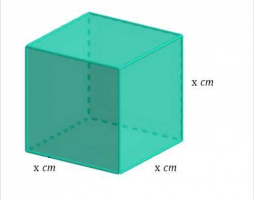 34. Express the surface area of a cube as a sum of the areas of each face.

Surface area= _+_+_+_+