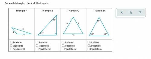 THIS IS A MATH QUESTION ON DIFFERENT TYPES OF TRIANGLES TY :)