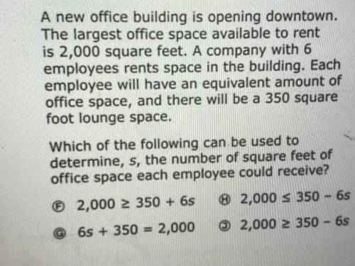 A new office building is opening downtown.

The largest office space available to rent
is 2,000 sq