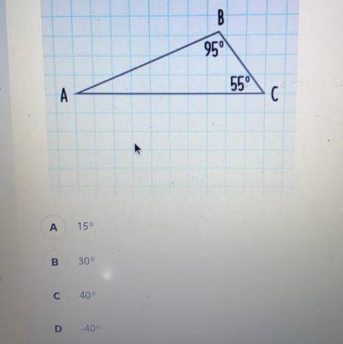 What is the measurement of angle a￼