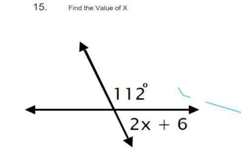 Find the Value of x ( All help would be appreciated )