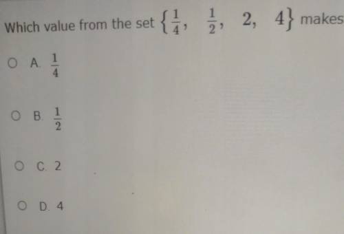 Which value from the set makes 8y=4 true?​