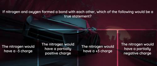 I need some help! What would the charge be for nitrogen if it bonded with Oxygen