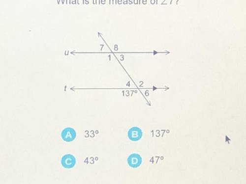 What is the measure of angle 7?
